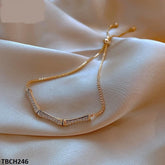 Rolled Layered Adjustable Bracelet – Gold Plated Casual Chic